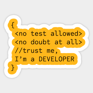 Serious Developer Sticker